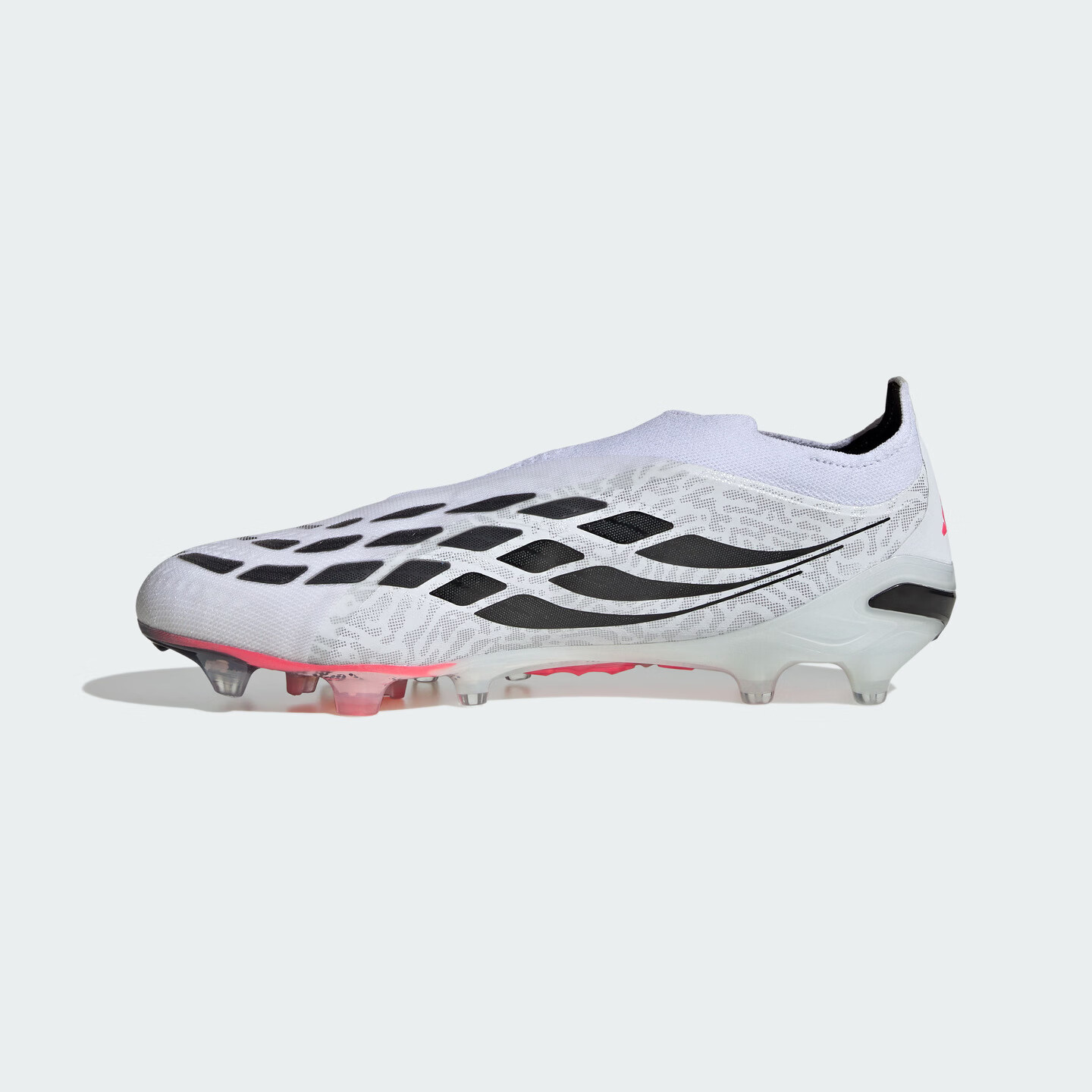adidas PREDATOR ELITE LL AG软人造草坪足球鞋男女阿迪达斯官方 白色/漩涡荧光红/黑色 43