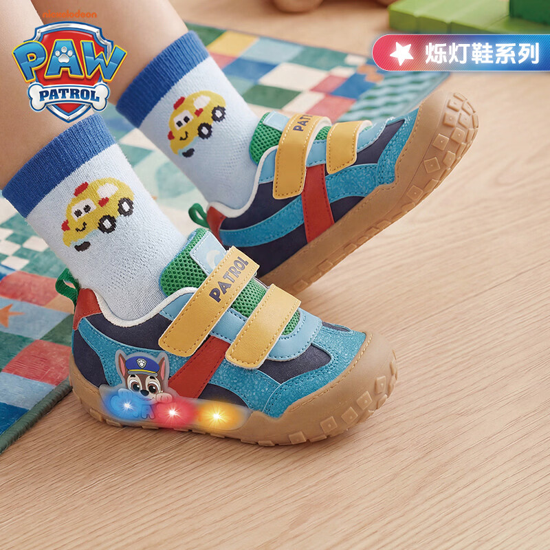 汪汪队立大功（PAW PATROL）汪汪队儿童运动鞋男童软底防滑跑步鞋透气网面休闲鞋中小童学步鞋 蓝色阿奇 升级款 25