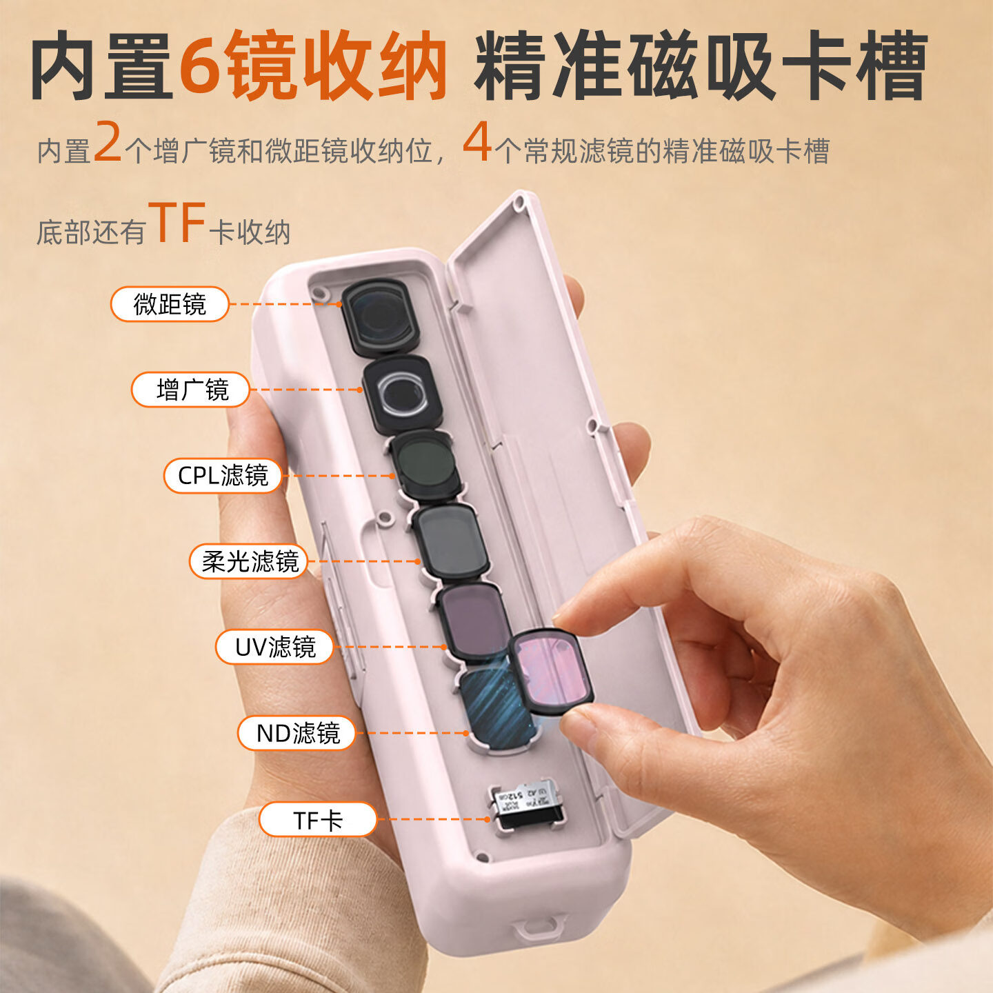 sheingka 【Pocket4/3专用】DJI大疆Pocket4/3保护壳一体式全包便携收纳盒pocket4/3翻盖磁吸防刮花保护套 可更换套餐壳颜色丨下单备注