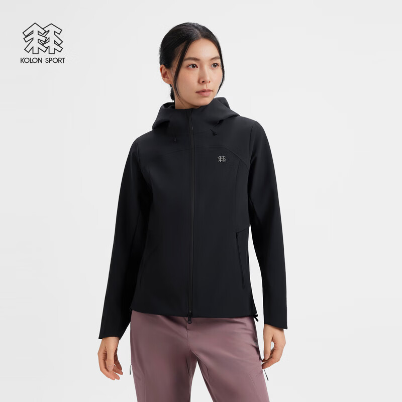 KOLON SPORT/可隆户外软壳衣 女透湿防泼水防风石墨烯复合软壳夹克