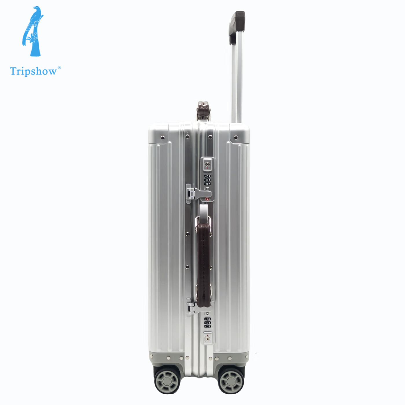 TRIPSHOW铝框PC登机箱20寸行李箱免托运海关锁静音万向轮可拆卸轮DIY图案
