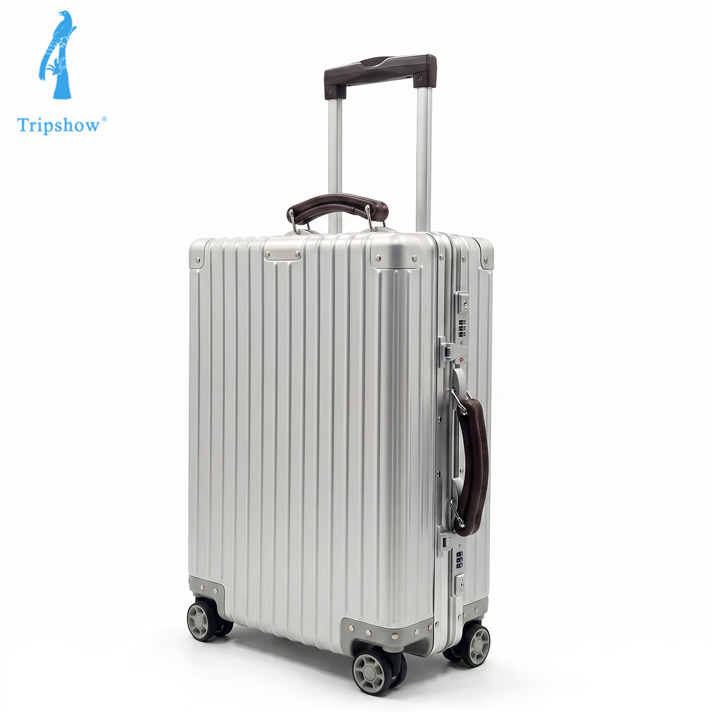TRIPSHOW铝框PC登机箱20寸行李箱免托运海关锁静音万向轮可拆卸轮DIY图案