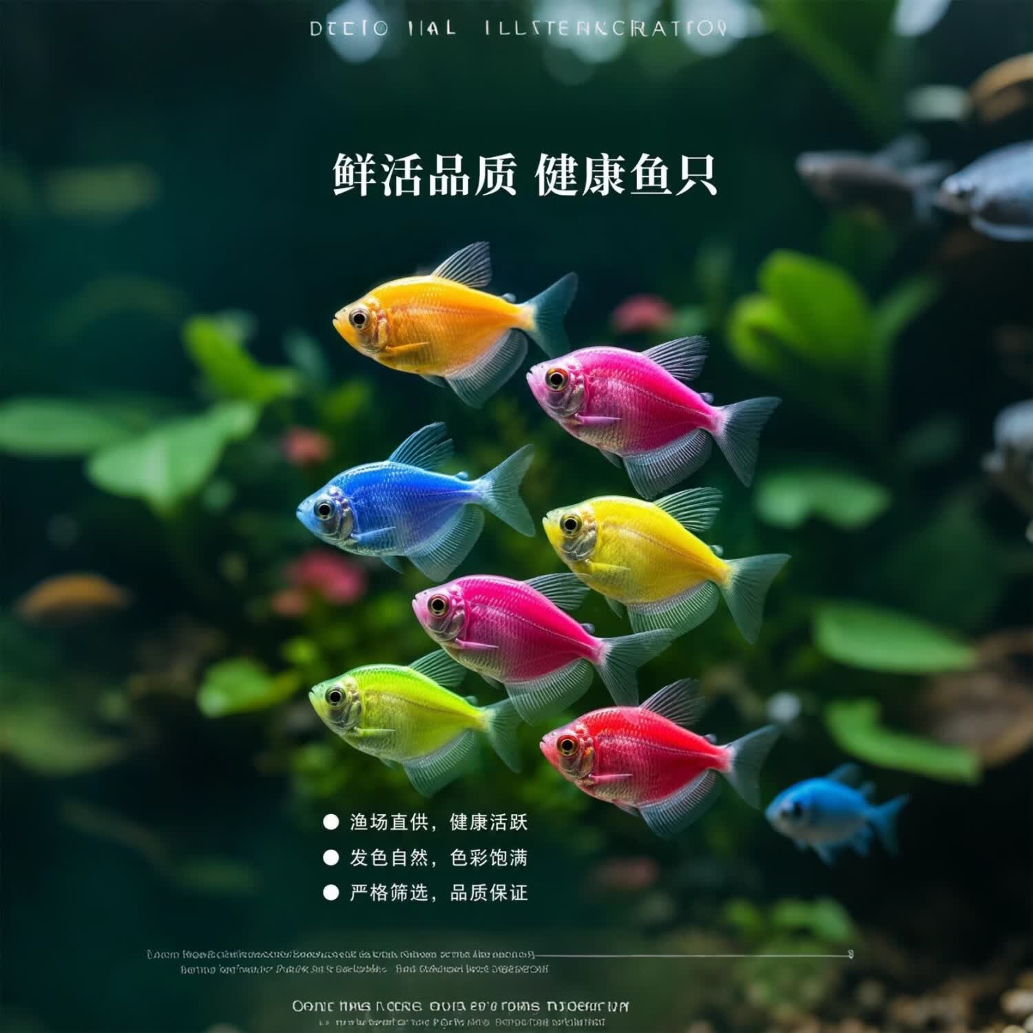 【正宗彩色天使鱼】小型观赏鱼宠物活鱼淡水鱼新手小鱼混养孔雀鱼 精选天使鱼10条 【推荐20cm缸】 【中通驿站自取】-送饲料