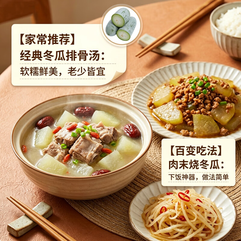 莎凰河南小冬瓜 新鲜现摘蔬菜迷你水果冬瓜 火锅煲汤炒菜产地直发 6斤 净重6斤-7斤