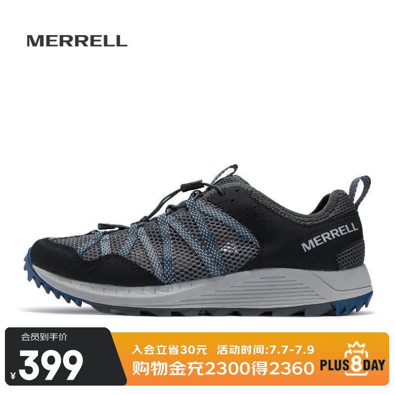 迈乐（Merrell）男女款户外涉水鞋WILDWOOD休闲徒步速干舒适透气轻便溯溪鞋 J036115 深灰兰（男） 43