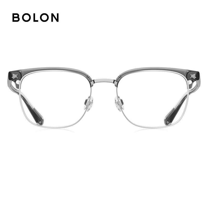 暴龙(BOLON)眼镜框26新品商务眉架斯文半框近视眼镜配度数男BJ6283 BJ6283B16 万新1.60防蓝光
