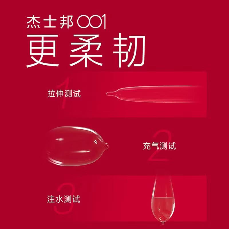 杰士邦避孕套超薄001安全套0.01玻尿酸无套裸隐形0.001男用性高嘲液秒喷 【裸感体验】001超润5只
