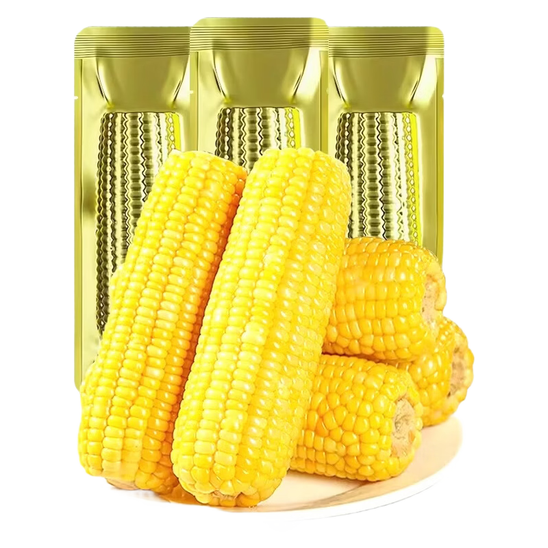 东北真空即食甜糯玉米黄糯有机带叶玉米早餐必备整箱批发京东包邮 真空黄糯玉米10根*250g 净重（铝箔装）