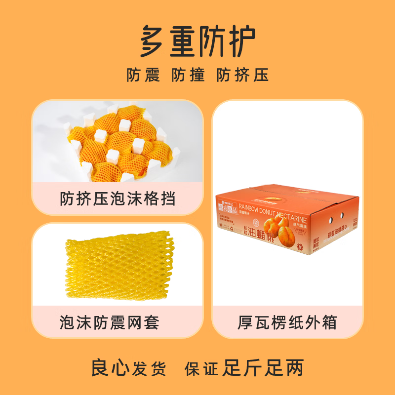 燕农赵品彩虹蟠桃黄油蟠桃新鲜水果黄金油蟠桃黄桃当季时令整箱礼盒装送礼 净重4斤礼盒装丨特大果丨【单果150-200g】