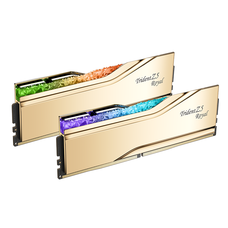 芝奇（G.SKILL）内存条 皇家戟系列 Trident Z5 Royal 288-Pin PC RAM DDR5 台式机内存 48GB (2 x 24GB) 8400MHz金色 48GB 2条 (2