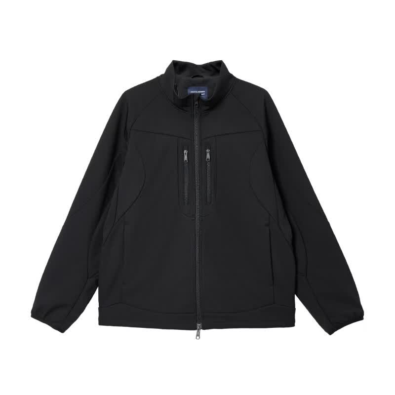 杰克·琼斯(JACK&JONES)男士保暖外套厚款夹克合集 225409016纯黑色 L (180)
