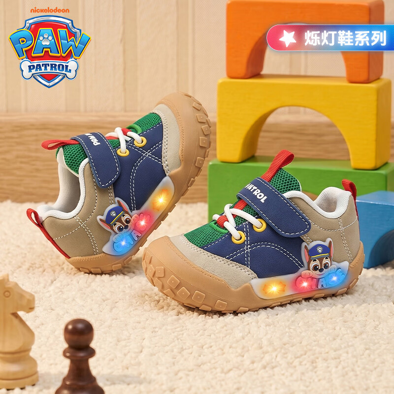 汪汪队立大功（PAW PATROL）汪汪队儿童运动鞋新款软底防滑跑步鞋男童宝宝学步鞋透气休闲童鞋 蓝色阿奇 升级款 25