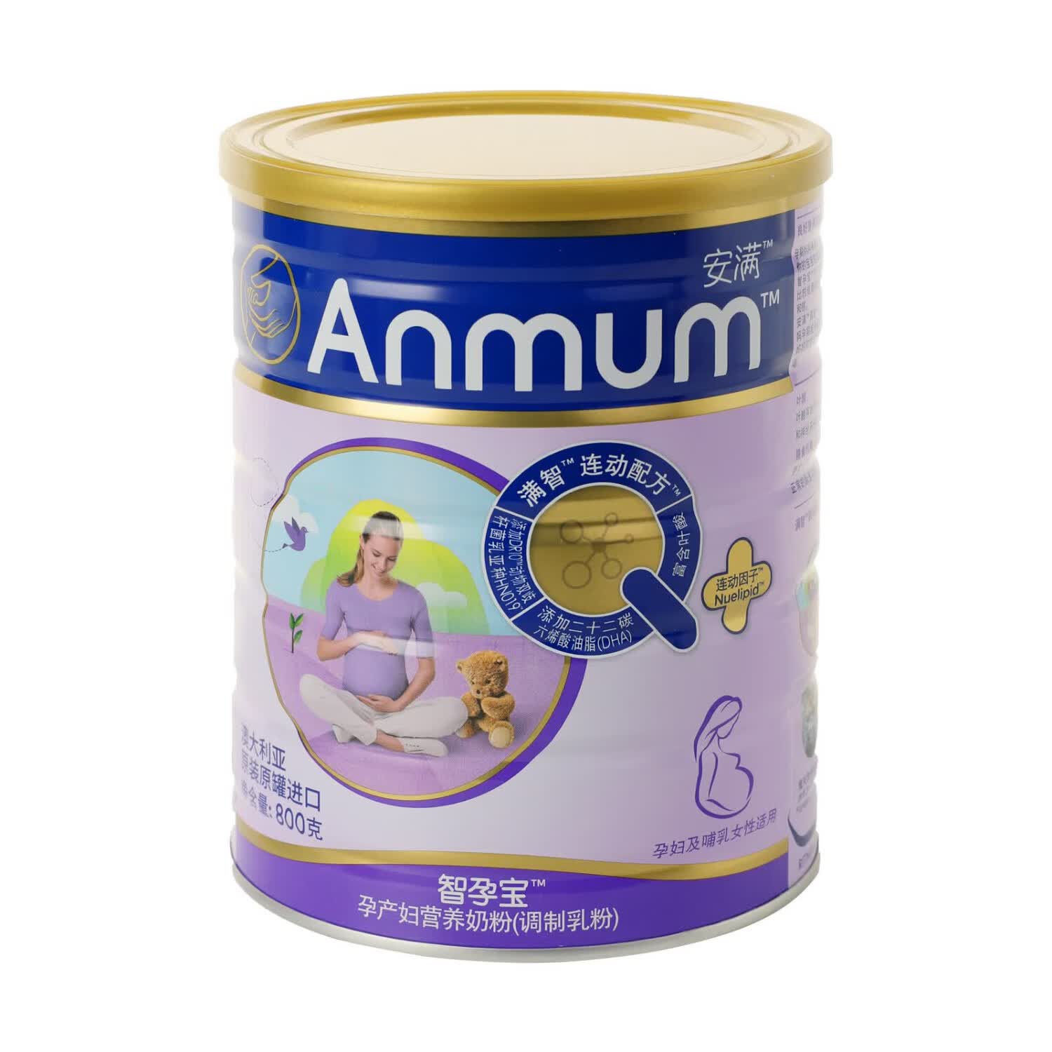 安满(ANMUM)孕妇奶粉孕早期孕中晚期哺乳奶粉孕产妇妈妈女士低脂奶粉补叶酸 【6罐装】专为孕妇研发奶粉