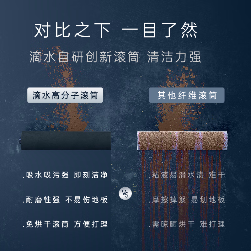 滴水洗地机D7S洗拖一体自清洗活水洗地8cm超薄180°躺平家用洗地机扫拖一体