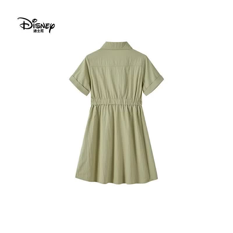 迪士尼(Disney)童装女童连衣裙2026夏季新款儿童公主裙女孩短袖裙中大 绿色(ZYA2SQ023) 160 【建议身高155-160cm,体重85-100斤】