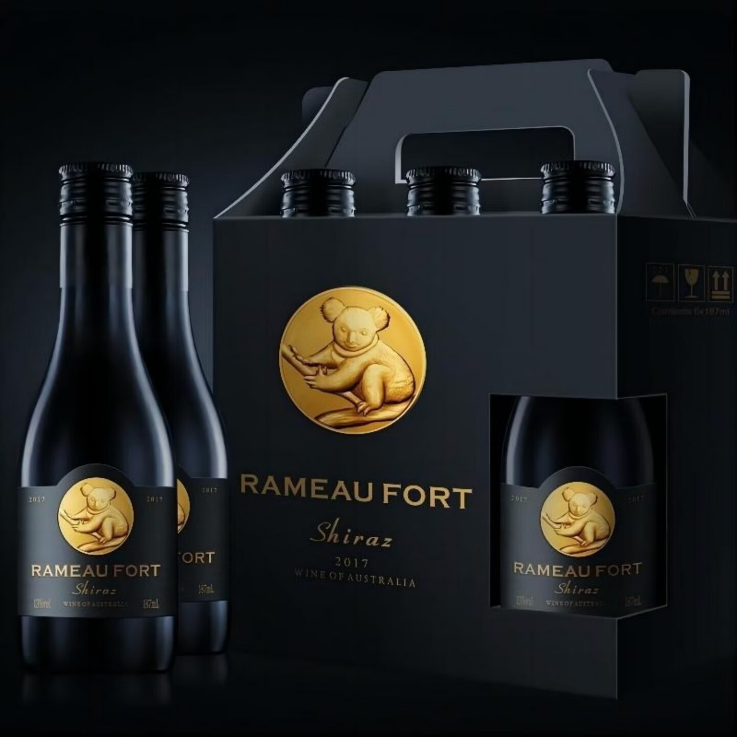 拉摩图堡正品小考拉干红葡萄酒14.5度澳洲进口红酒拉摩图堡187ML整箱24支 整箱24支