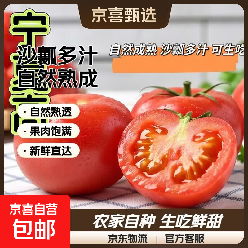 正宗水果番茄沙瓤西红柿农家自种新鲜自然熟生吃柿子生鲜早餐减肥 宝宝果带箱2斤装单果50g+