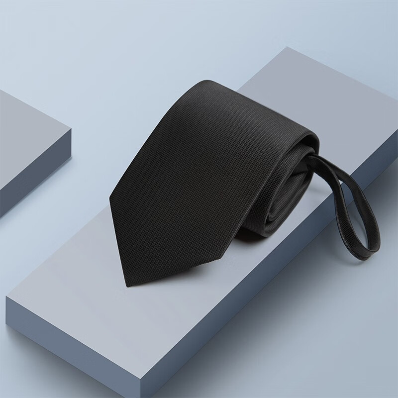 HAIPAIHAOYU 男士拉链领带8CM宽商务正装易拉得懒人款礼盒装 M9黑色高性价比高么？