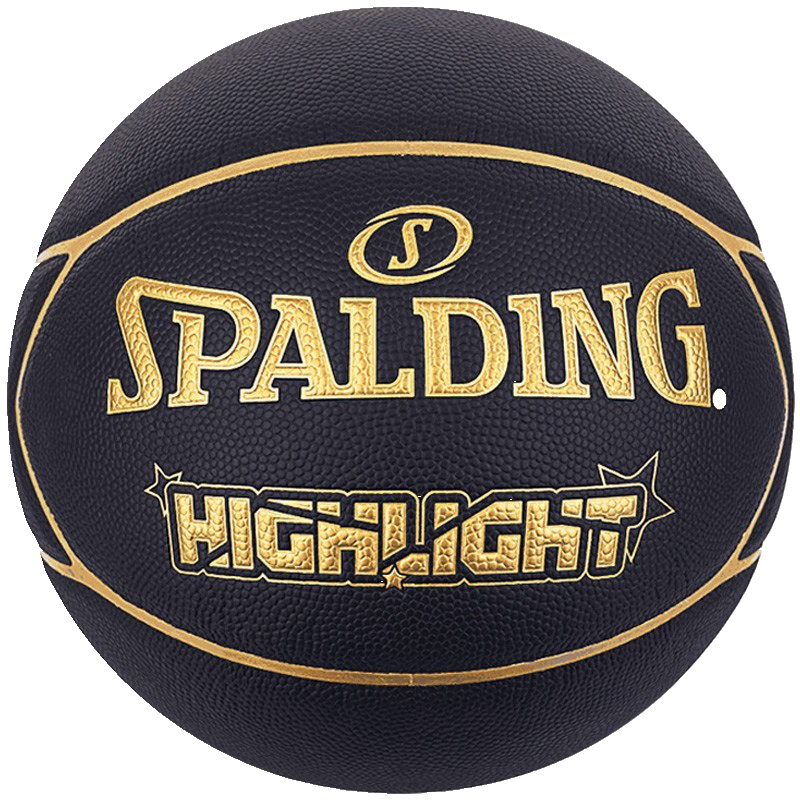 斯伯丁（SPALDING）篮球highlight黑金星形7号球7片皮比赛训练室内外耐磨篮球76-869Y