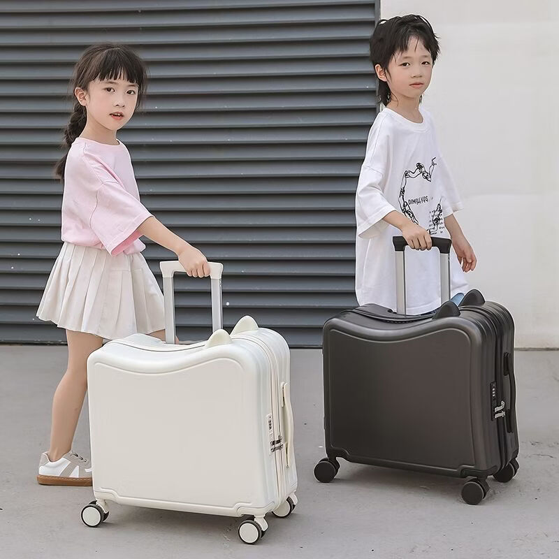 多伦保罗行李箱小型儿童可坐骑女孩小学生轻便旅行箱可爱拉杆箱男 可骑行+加厚+静音轮【奶酪黄拉链款】 22寸【遛娃神器可坐可骑可收纳】承重120斤