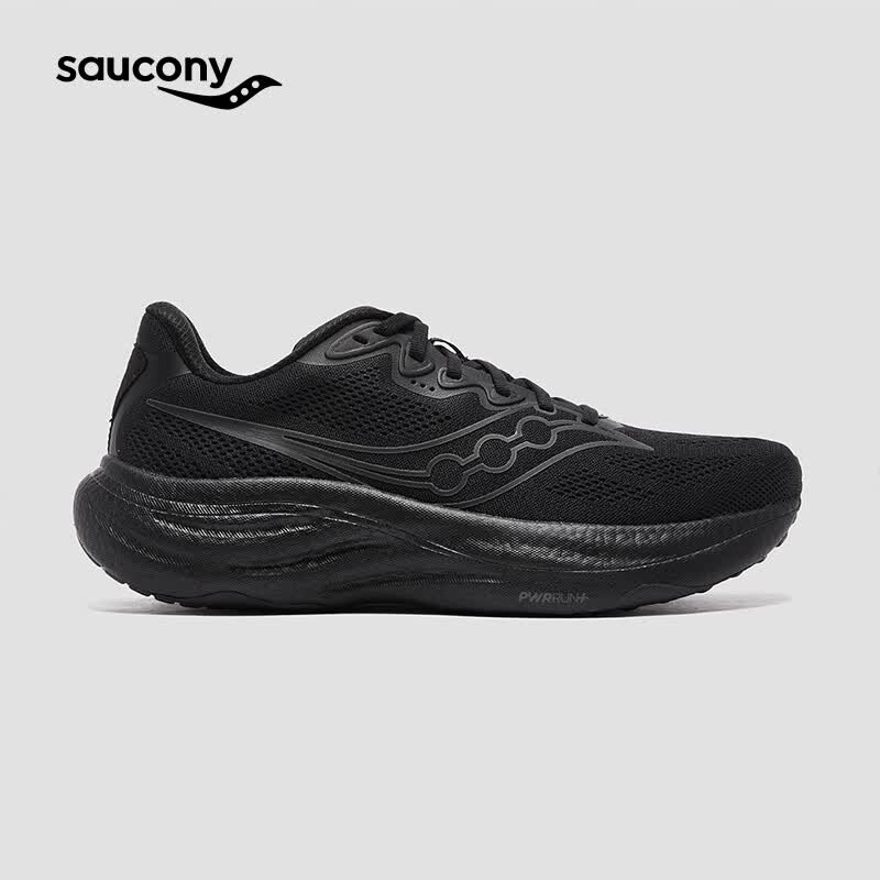 SAUCONY索康尼RIDE驭途19男子舒适缓震慢跑运动跑步鞋 黑色【男款】42