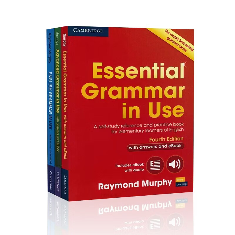 Cambridge English剑桥英语语法Grammar in Use初级中级3册合集Essential Advanced with answers and eBook初高中语法书 剑桥英语语法(