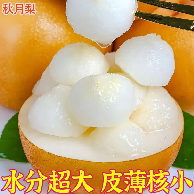 秋月梨正宗核心产区秋月梨脆甜多汁冰糖梨 3斤 小果250g+