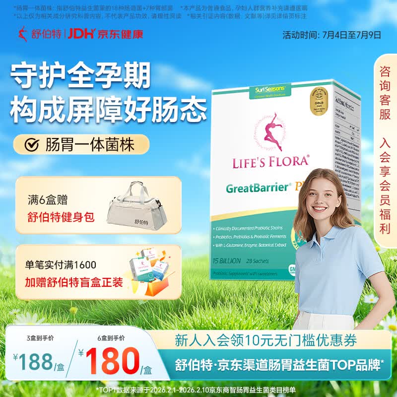 舒伯特益生菌plus成年人肠胃道菌群孕妇调脾胃理肠胃益生菌粉剂28袋/盒