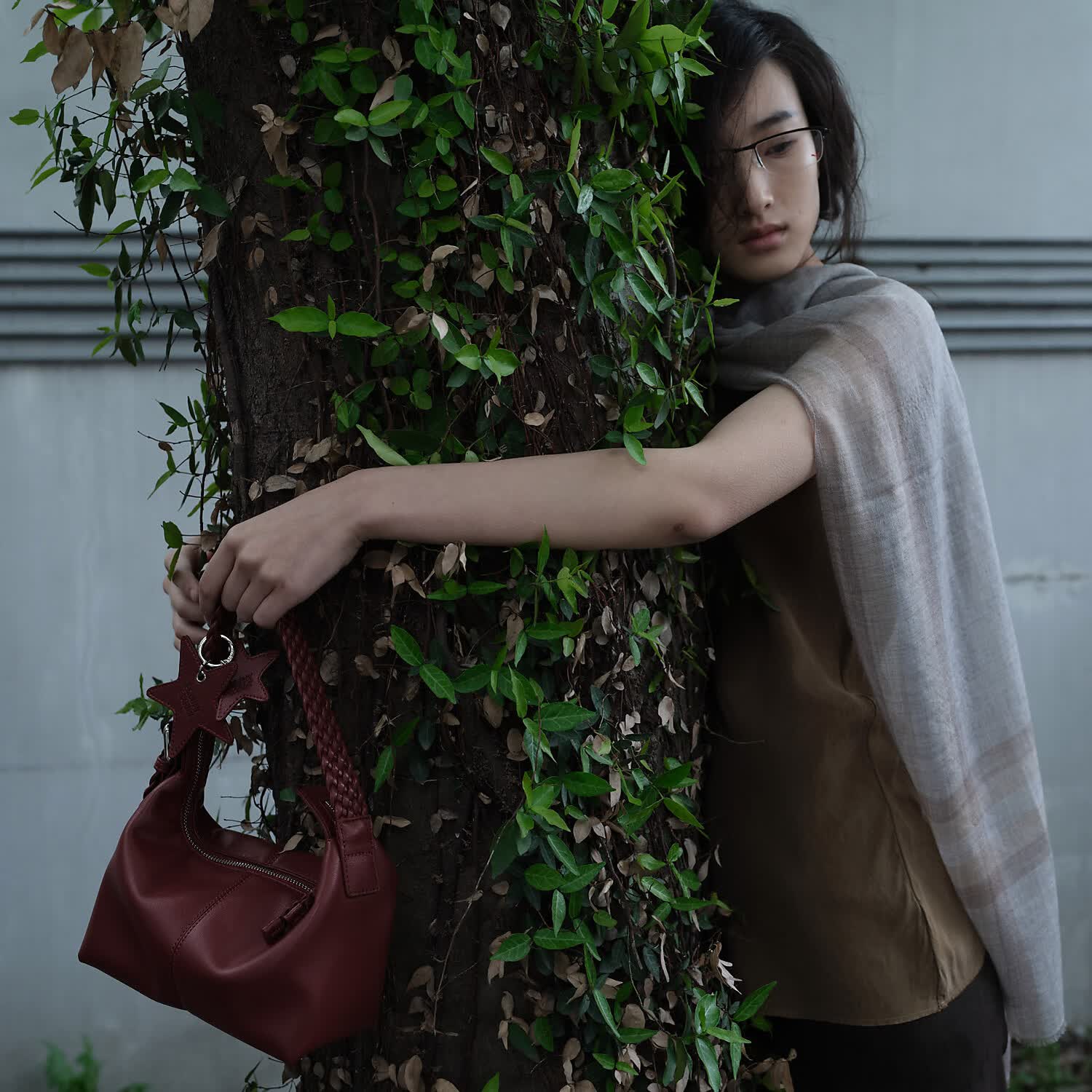 ECODAY原创设计漫月包新款女包百搭单肩包编织小枕头包生日礼物送女生 云白色 走心实用生日礼物送女生