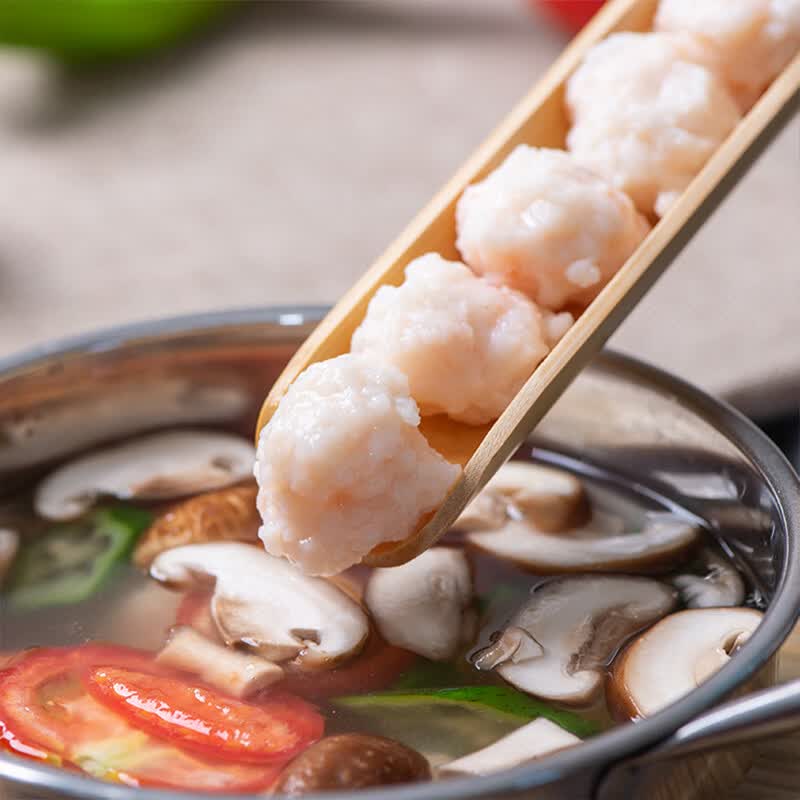 海欣五福临门600g火锅套餐麻辣烫关东煮套餐蟹棒海胆包鱼豆腐丸子 鱼极虾滑150g*5