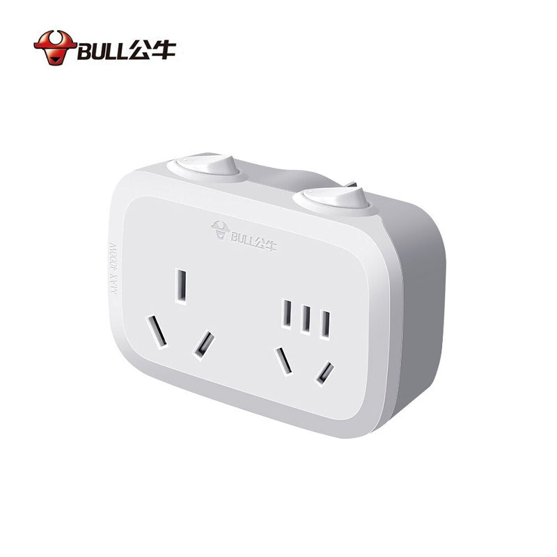 公牛(bull)gn-9323d扩展插座转换器大功率一转二插座2位分控无线转换