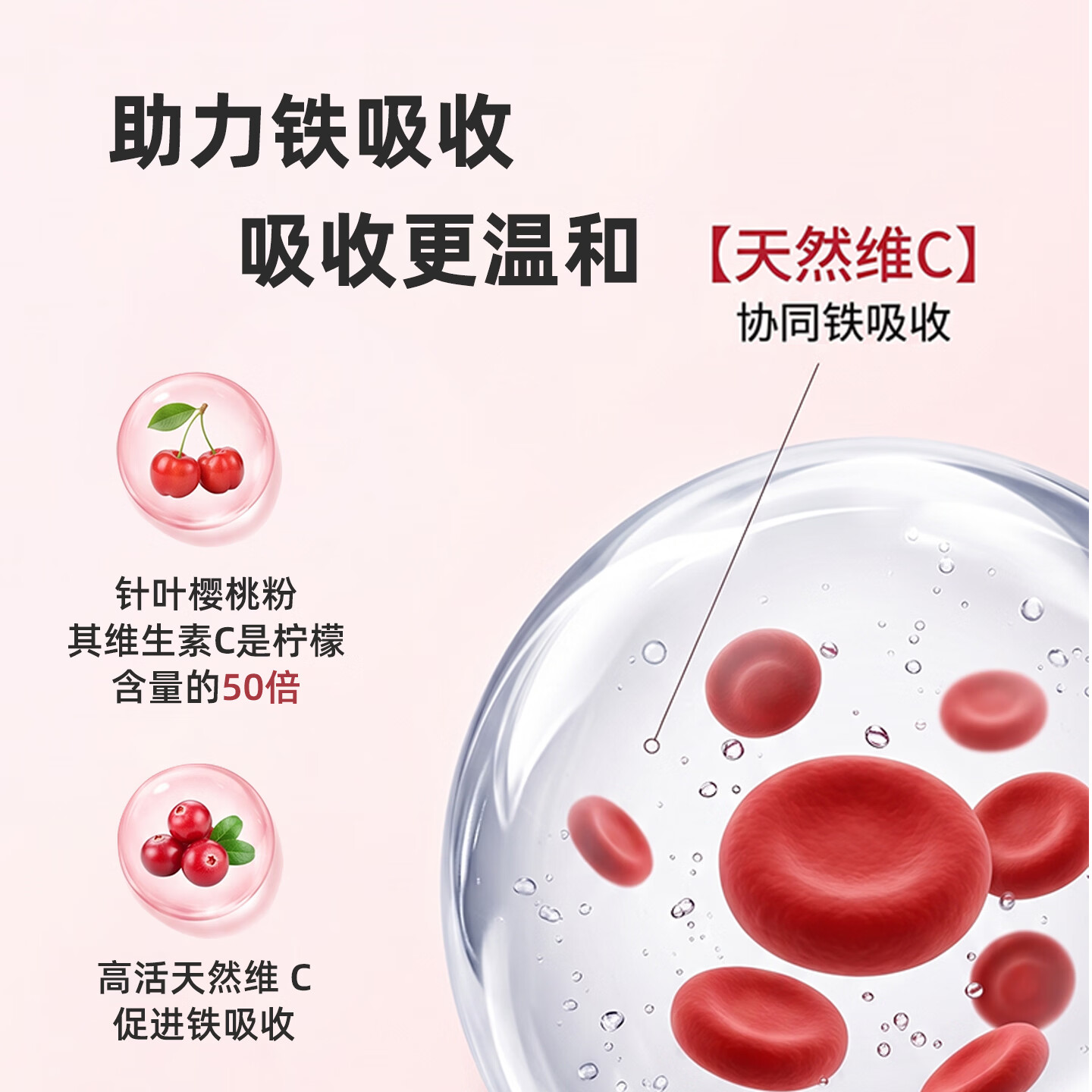 能量堡垒弥补血红素铁富铁软糖 维生素c女性儿童补铁哺乳姨妈期孕妇荔枝味 荔枝味富铁软糖 90g*1瓶 【1瓶装】