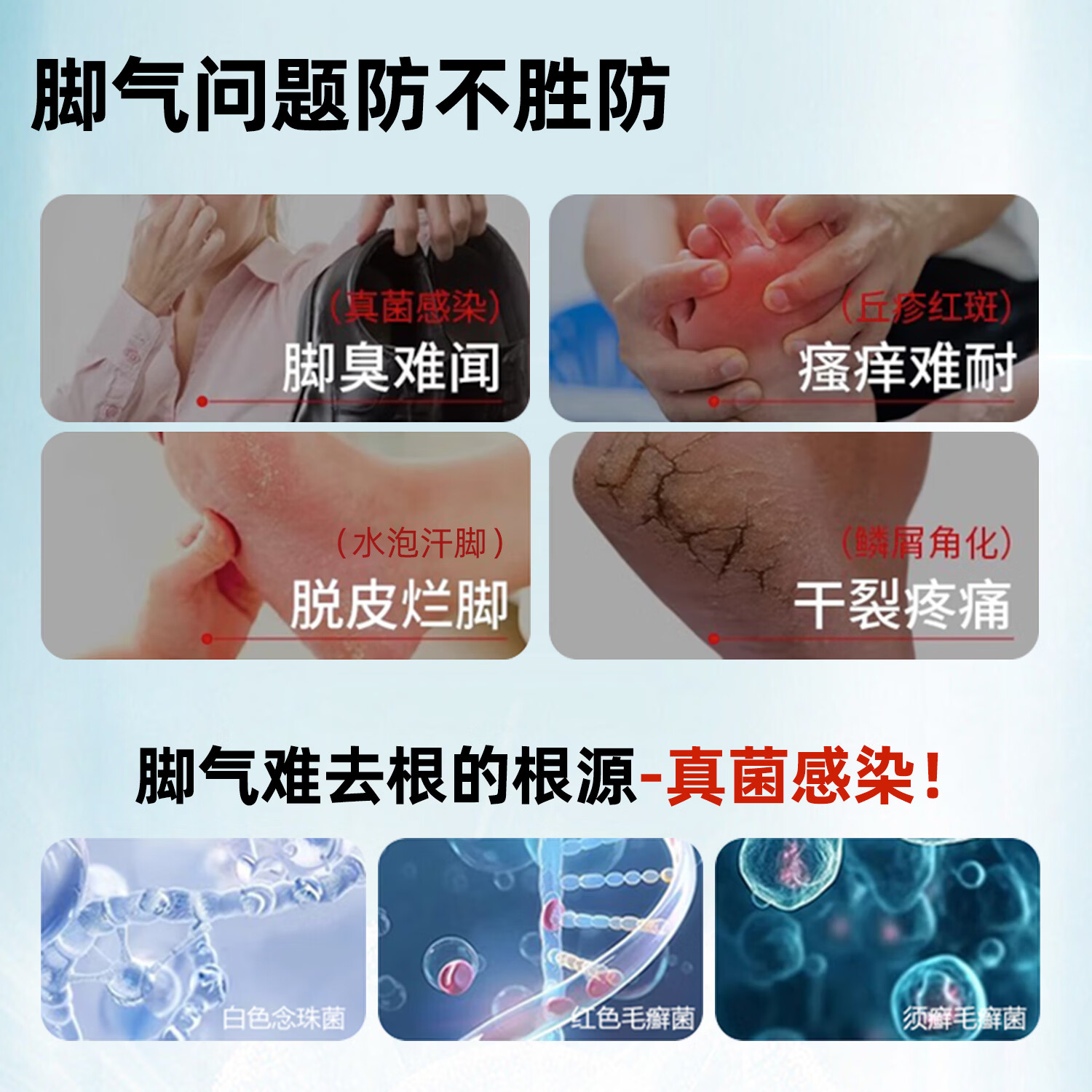医方硕脚轻松喷雾剂气足部喷剂手藓足藓壳聚糖真菌瘙痒脱皮官方旗舰店A6 六盒巩固装