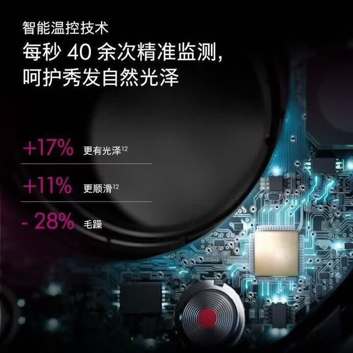 全新正品HD08智能高速吹风机负离子速干护发电吹风海外进口家用送礼 全新戴森HD08  玫红色