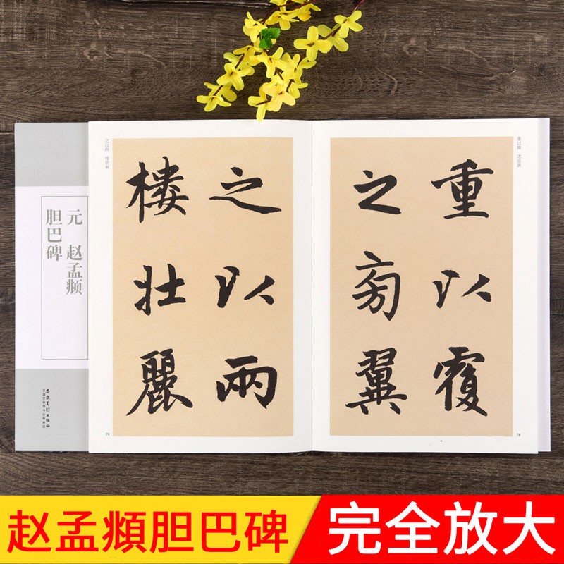赵孟頫胆巴碑 全文放大版 元 历代碑帖单字放大本 附简体旁注 赵体