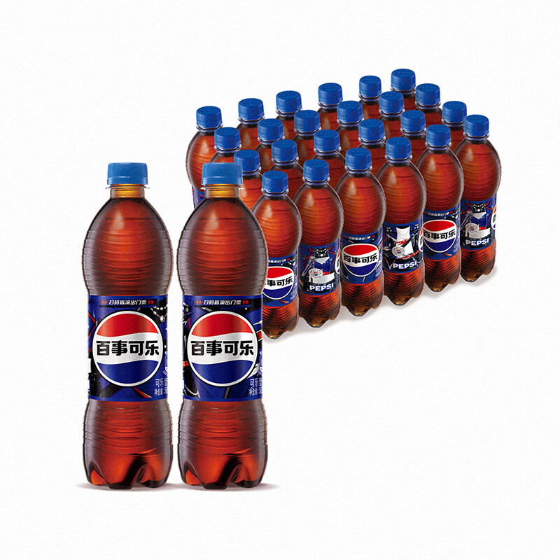 百事可乐可乐型汽水 碳酸饮料 包装随机发货cs 百事可乐 500ml*48瓶
