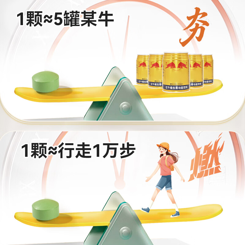 茶劦解腻清爽提神醒神茶多酚口气清新无糖米糠脂肪烷醇荷叶山楂决明子 拍2发3 到手3盒 48g*2瓶