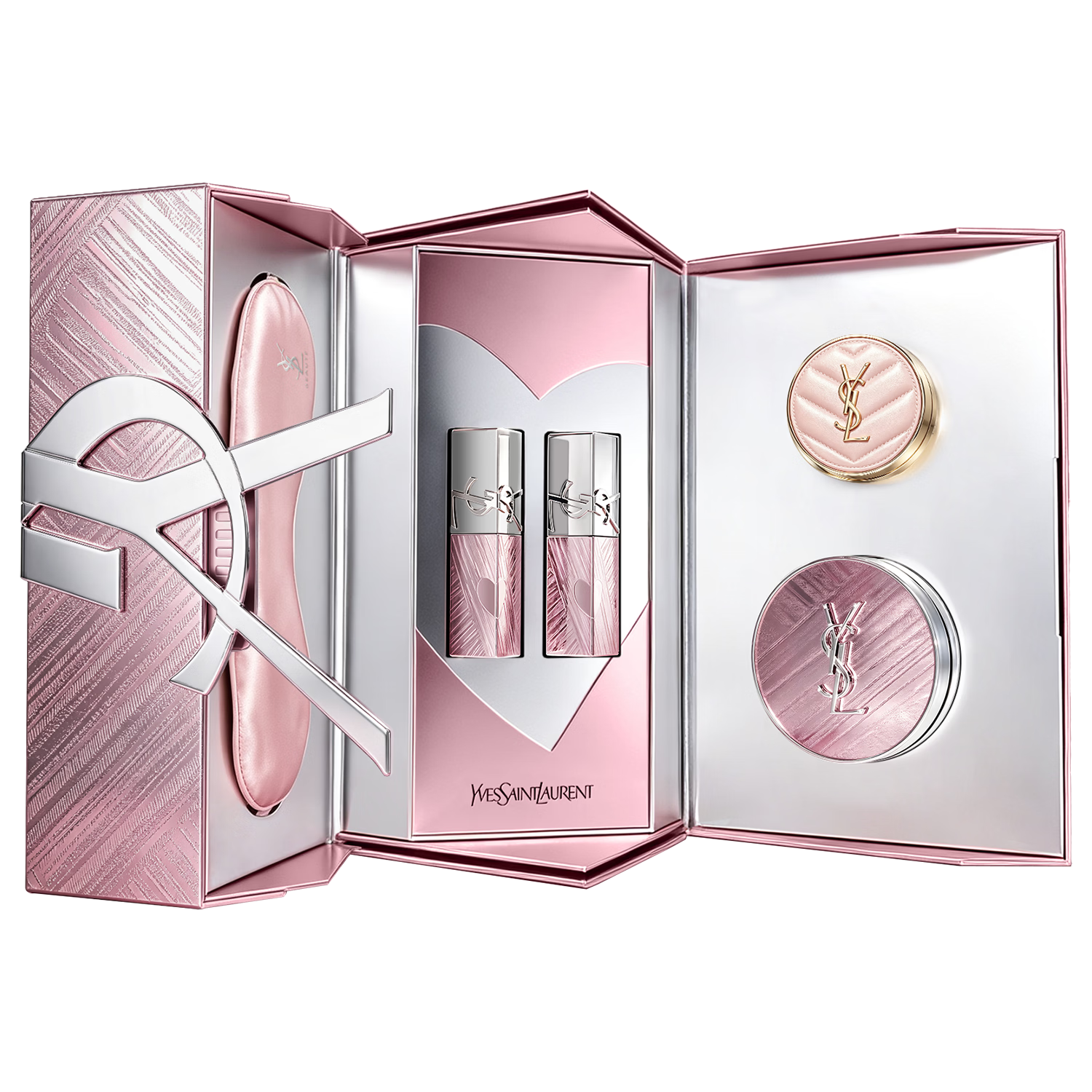 创宙 YSL圣罗兰全限定礼盒黑管610+黑管445+粉气垫B10生日礼物送女友