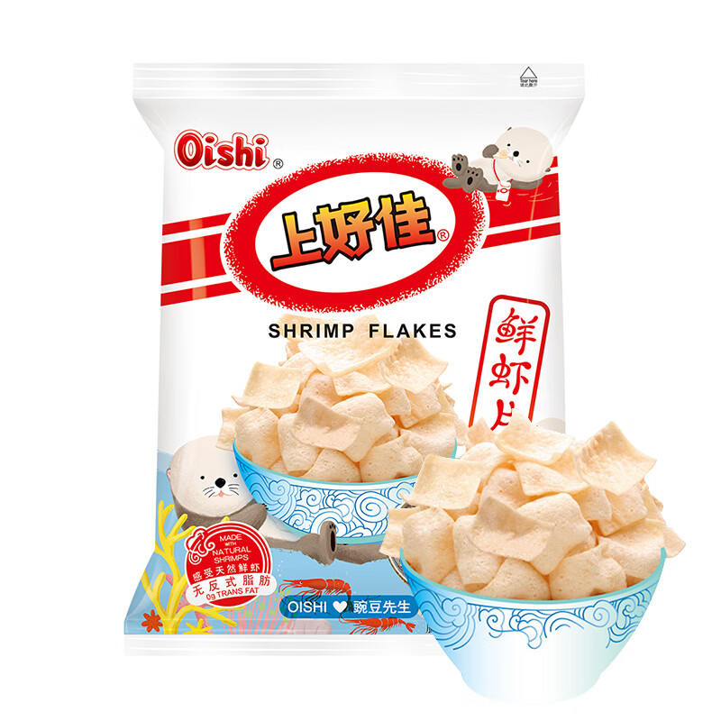 上好佳（Oishi）鲜虾片 80g/包膨化零食休闲办公室小食