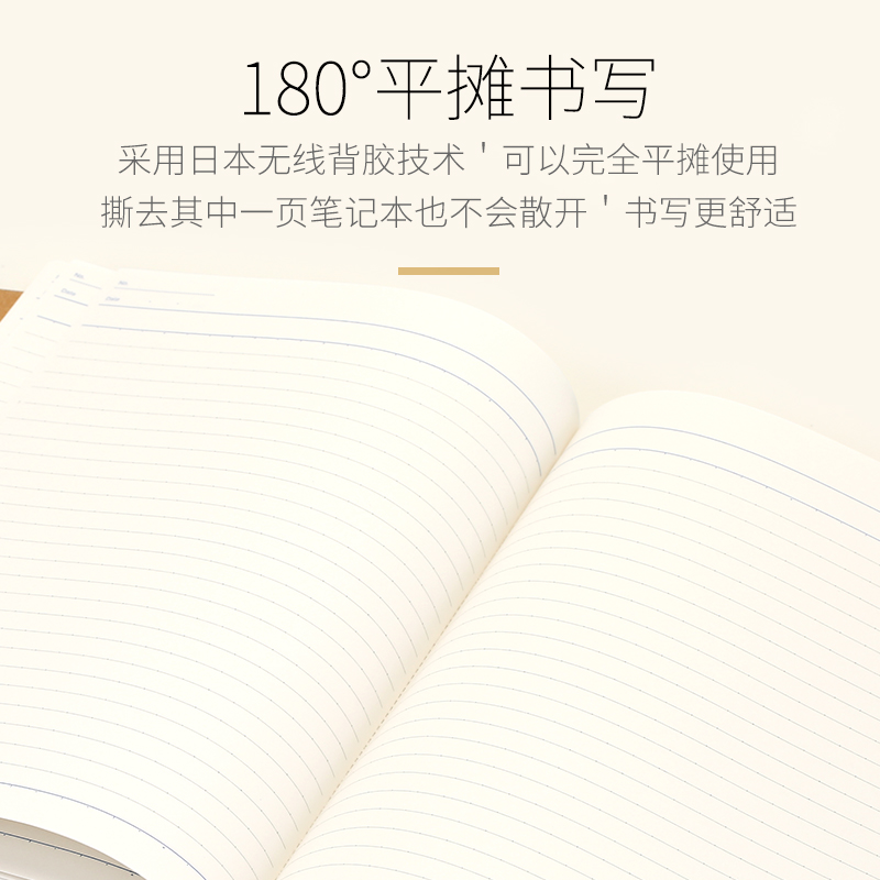 国誉（KOKUYO） 国誉（KOKUYO）无线装订本Campus牛皮纸记事本软抄本复古点线本记事本大学生简约作业本加厚 B5 40页-5本装随机