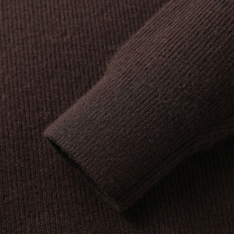 MAYOR男装 全羊绒保暖咖啡色圆领羊绒衫 咖啡 L （105）