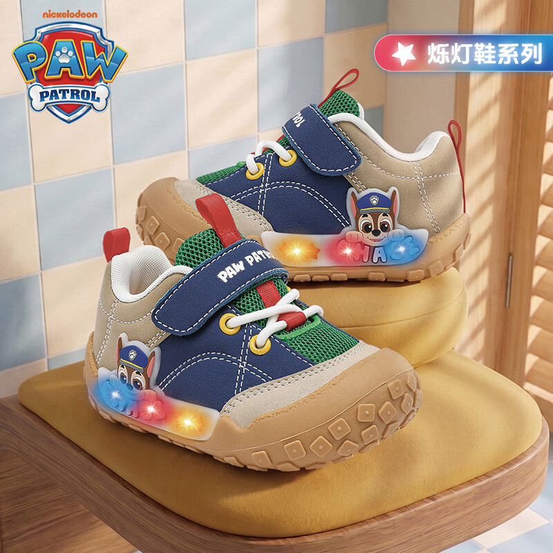 汪汪队立大功（PAW PATROL）汪汪队儿童运动鞋新款软底防滑跑步鞋男童宝宝学步鞋透气休闲童鞋 蓝色阿奇 升级款 25