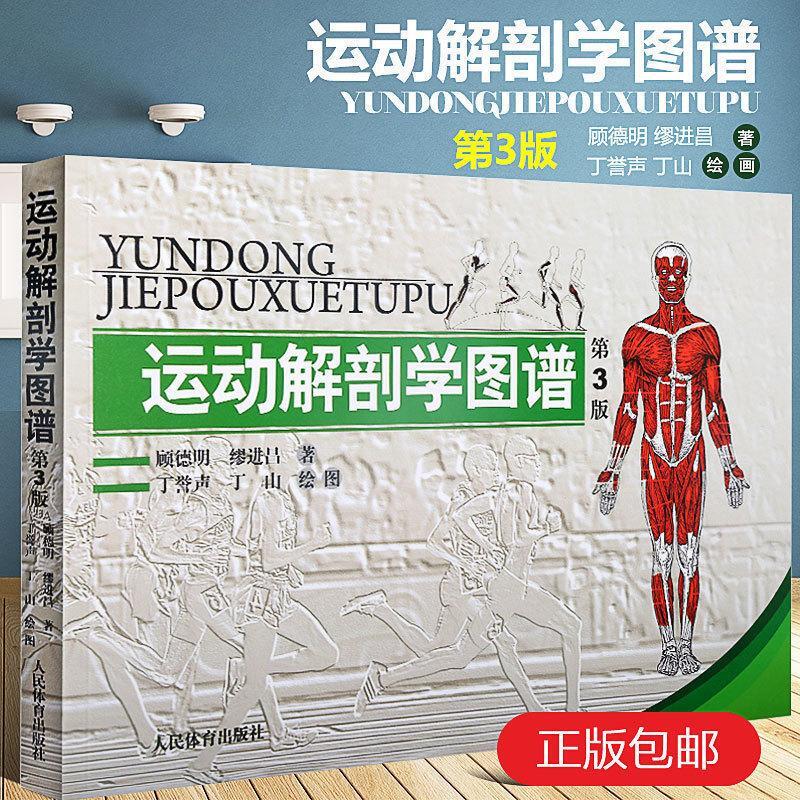 运动解剖学图谱修订第3版人体解剖医学解刨书体适能健身运动书籍人体解刨彩色健美训练教材