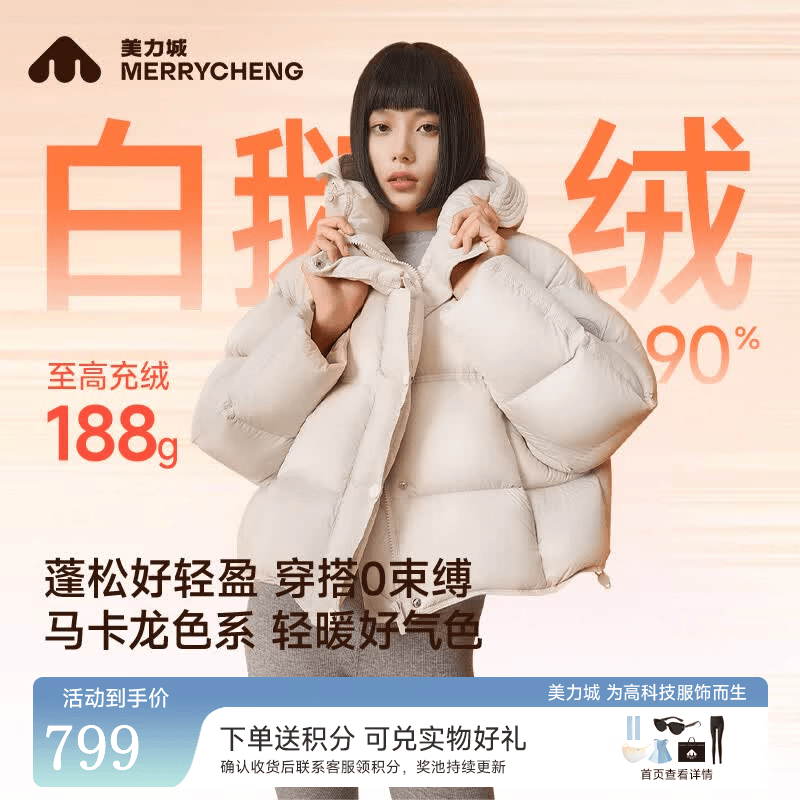 美力城鹅绒服 407元 - 86线报