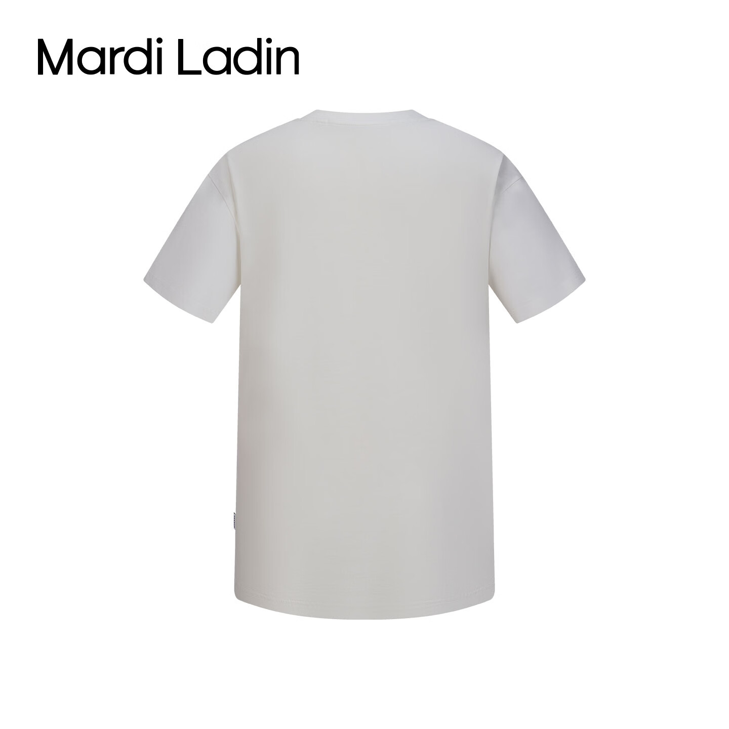 MARDI LADIN印花短袖T恤女2026年夏季新款宽松圆领女装休闲百搭上衣女 米白 XS