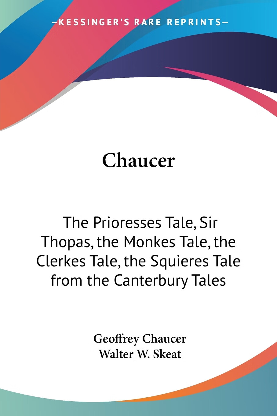 【预售 按需印刷】chaucer