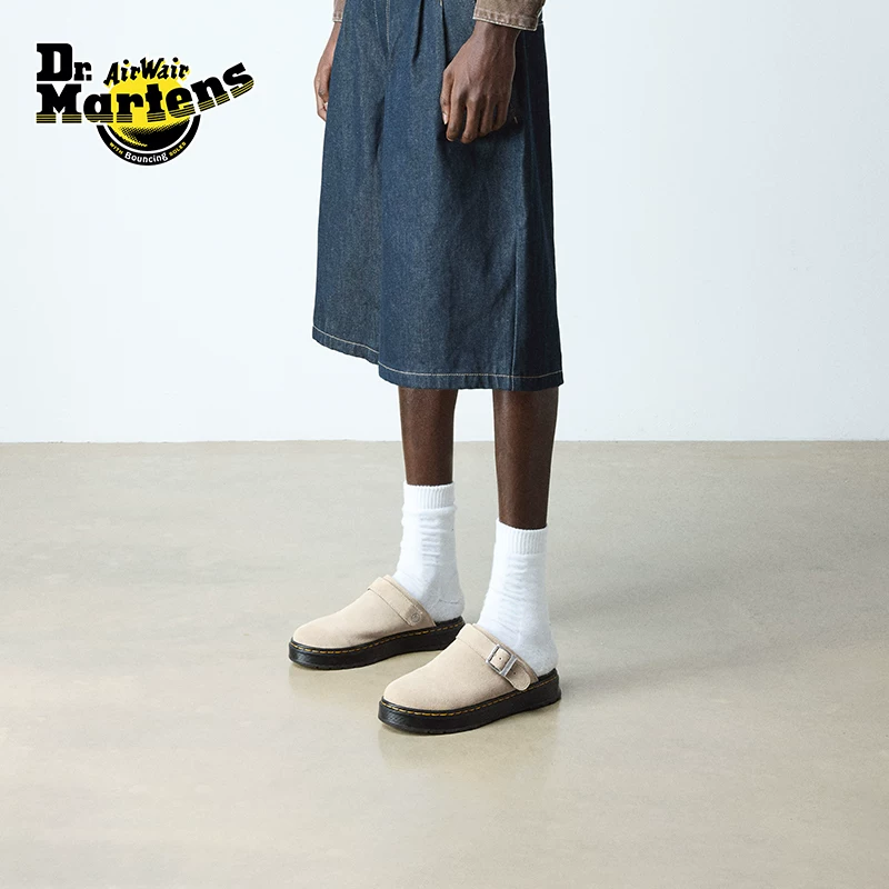 马丁博士（Dr.Martens）Brookline Mule男女夏一脚蹬半拖鞋穆勒勃肯鞋 杏色 36