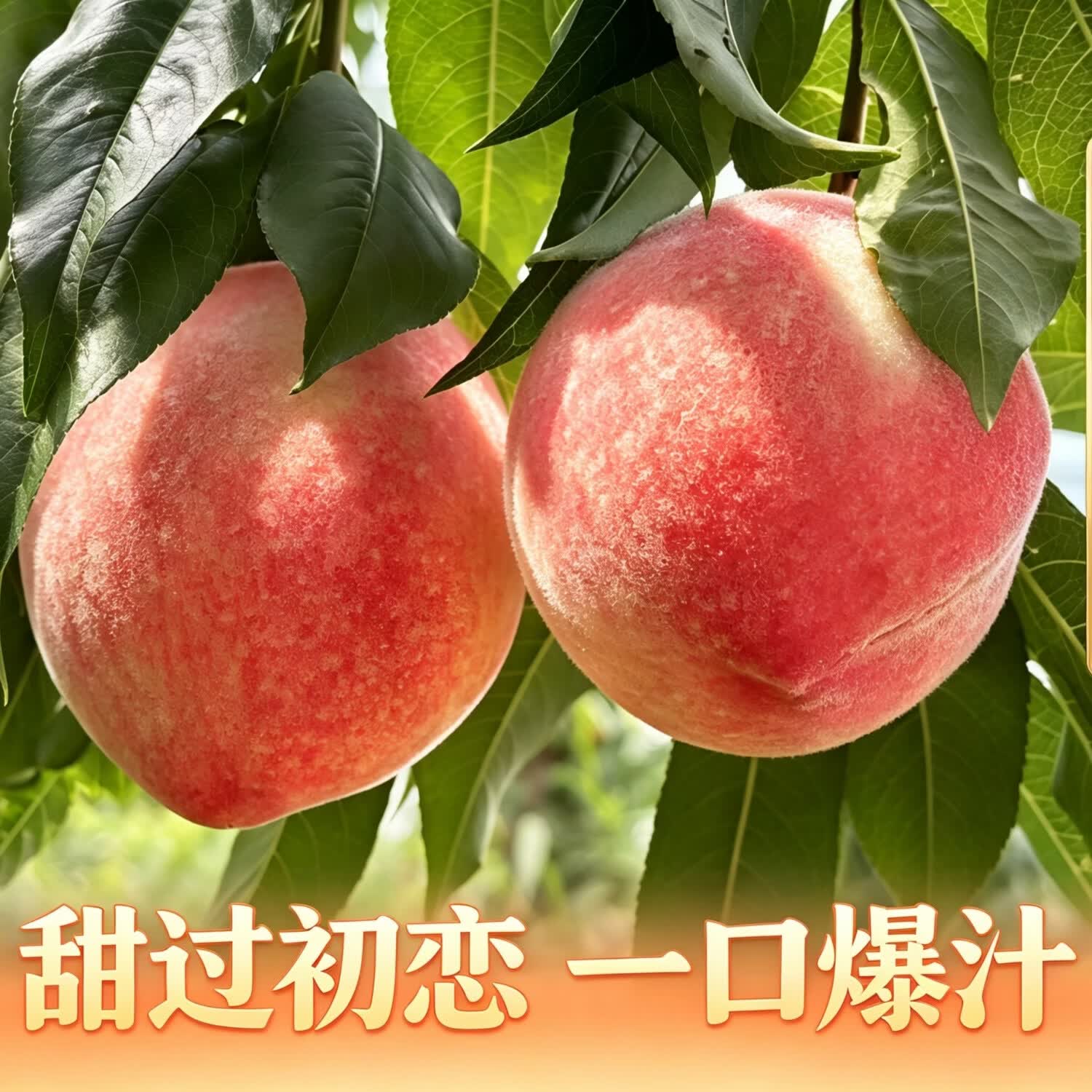 甘肃天水正宗秦安北京7号水蜜桃正宗新鲜桃子礼盒多地次日达 8颗精品特大果王礼盒包装整箱单果6-7两