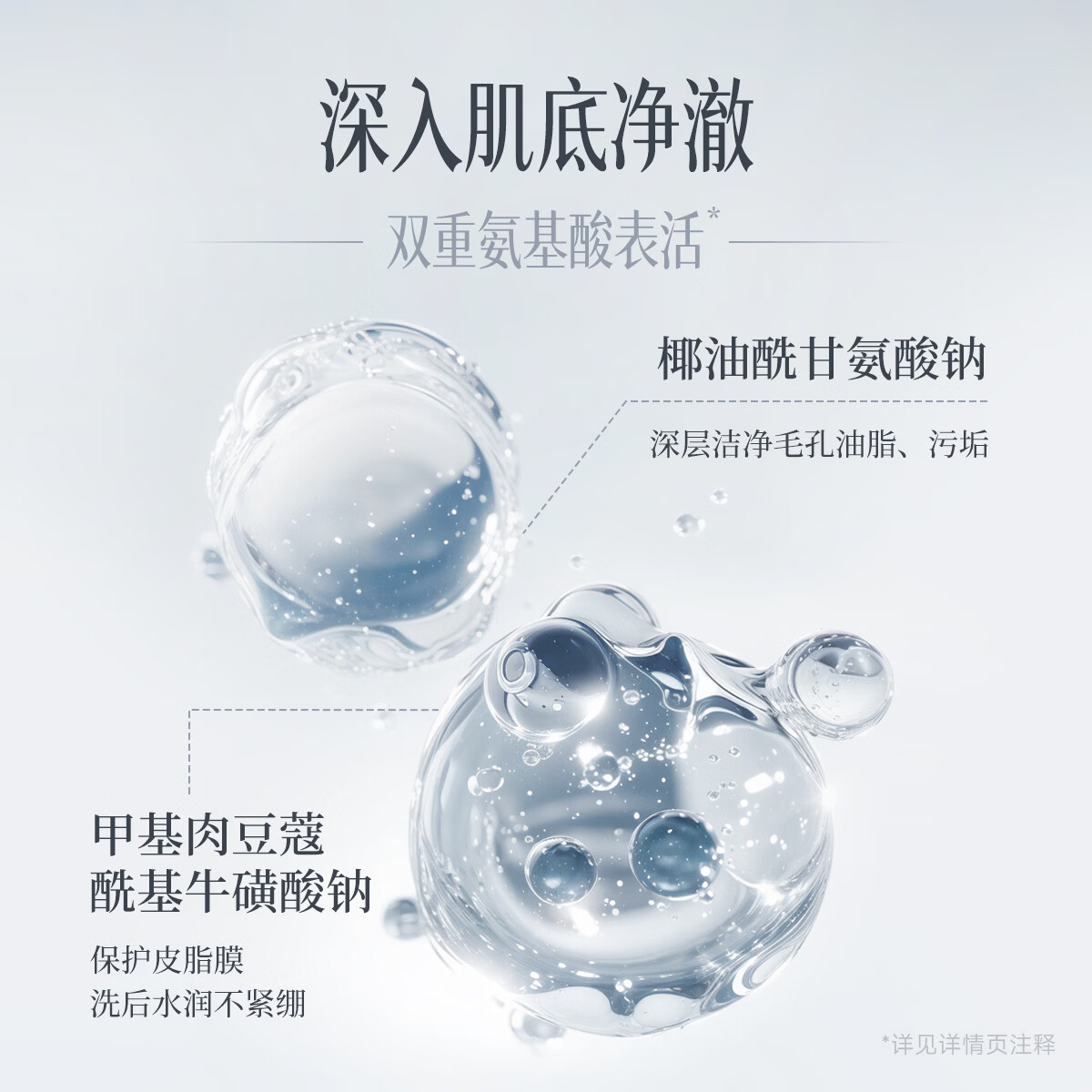 博舒妍(BUTHUNE)氨基酸洗面奶深层清洁多肽温和卸妆湿男女专用洁面乳 100g*2支(赠旅行装1组+2片面膜)