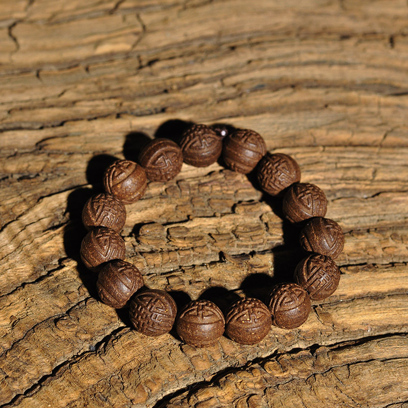 古法手作天然合香 喜字纹香珠手串 喜字纹香珠手串 木樨(桂花)